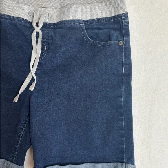 Justice Blue Denim Knit Waist Shorts – Size 16 - Picture 3 of 7